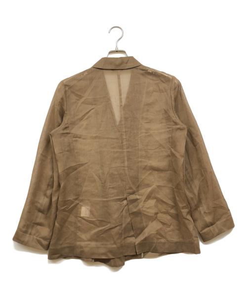allureville（アルアバイル）allureville (アルアバイル) シアーオーガンジージャケット ブラウン サイズ:2の古着・服飾アイテム