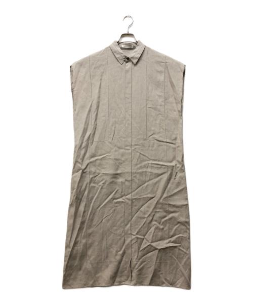 GALERIE VIE（ギャルリーヴィー）GALERIE VIE (ギャルリーヴィー) フレンチリネン シャツワンピース グレー サイズ:FREEの古着・服飾アイテム