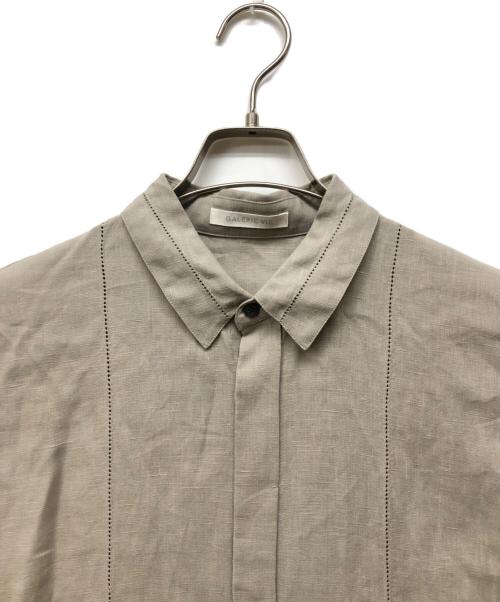GALERIE VIE（ギャルリーヴィー）GALERIE VIE (ギャルリーヴィー) フレンチリネン シャツワンピース グレー サイズ:FREEの古着・服飾アイテム