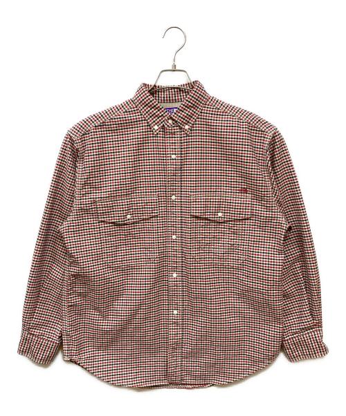 THE NORTHFACE PURPLELABEL（ザ・ノースフェイス パープルレーベル）THE NORTHFACE PURPLELABEL (ザ・ノースフェイス パープルレーベル) コットンポリエステル OX BDワークシャツ レッド サイズ:Ｓの古着・服飾アイテム