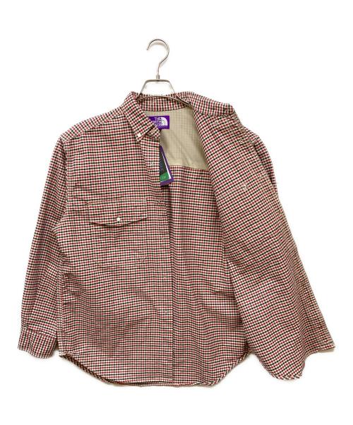 THE NORTHFACE PURPLELABEL（ザ・ノースフェイス パープルレーベル）THE NORTHFACE PURPLELABEL (ザ・ノースフェイス パープルレーベル) コットンポリエステル OX BDワークシャツ レッド サイズ:Ｓの古着・服飾アイテム
