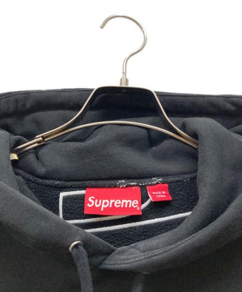 SUPREME（シュプリーム）Supreme (シュプリーム) SATIN APPLIQUE HOODED SWEATSHIRT ブラック サイズ:Mの古着・服飾アイテム