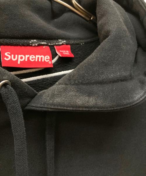 SUPREME（シュプリーム）Supreme (シュプリーム) SATIN APPLIQUE HOODED SWEATSHIRT ブラック サイズ:Mの古着・服飾アイテム