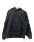 Supreme（シュプリーム）の古着「SATIN APPLIQUE HOODED SWEATSHIRT」｜ブラック