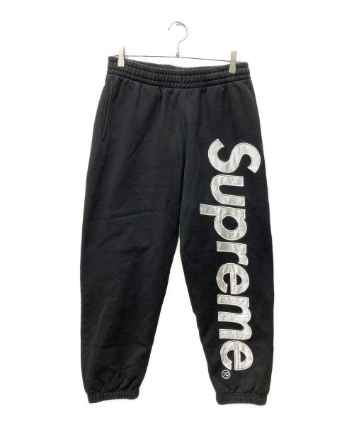 SUPREME（シュプリーム）SUPREME (シュプリーム) Satin Applique Sweatpant ブラック サイズ:Sの古着・服飾アイテム
