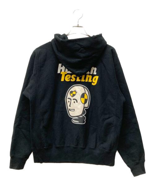 HUMAN MADE（ヒューマンメイド）HUMAN MADE (ヒューマンメイド) ASAP ROCKEY 22SS TESTING PIZZA HOODIE ブラック サイズ:SIZE Mの古着・服飾アイテム