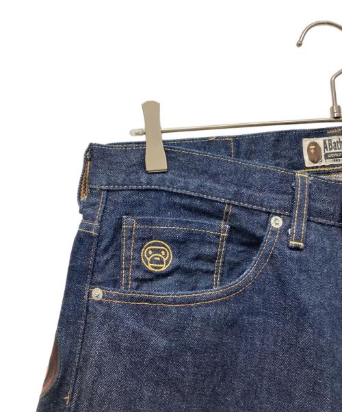 A BATHING APE（ア ベイシング エイプ）A BATHING APE (ア ベイシング エイプ) BABY MILO 刺繍デニム インディゴ サイズ:Mの古着・服飾アイテム