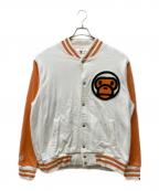 BABY MiLOベビーマイロ）の古着「バナナスタジャン」｜ホワイト×オレンジ