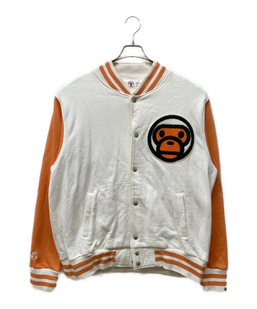 BABY MiLO（ベビーマイロ）BABY MiLO (ベビーマイロ) バナナスタジャン ホワイト×オレンジ サイズ:Lの古着・服飾アイテム