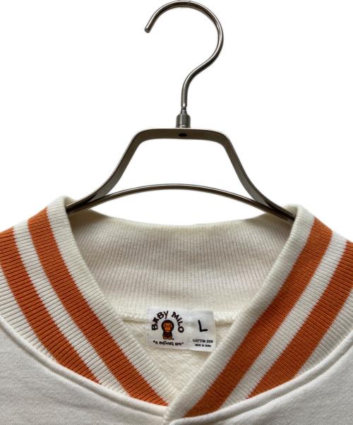 BABY MiLO（ベビーマイロ）BABY MiLO (ベビーマイロ) バナナスタジャン ホワイト×オレンジ サイズ:Lの古着・服飾アイテム
