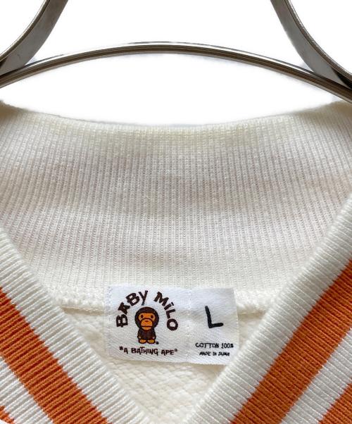 BABY MiLO（ベビーマイロ）BABY MiLO (ベビーマイロ) バナナスタジャン ホワイト×オレンジ サイズ:Lの古着・服飾アイテム