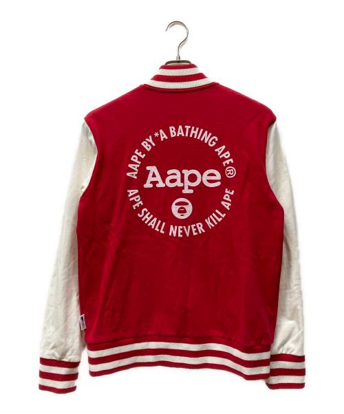 Aape BY A BATHING APE（エーエイプ バイ アベイシングエイプ）Aape BY A BATHING APE (エーエイプ バイ アベイシングエイプ) エイププリントスタジャン レッド サイズ:Mの古着・服飾アイテム