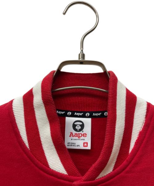 Aape BY A BATHING APE（エーエイプ バイ アベイシングエイプ）Aape BY A BATHING APE (エーエイプ バイ アベイシングエイプ) エイププリントスタジャン レッド サイズ:Mの古着・服飾アイテム