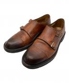 REGALリーガル）の古着「ダブルモンクレザーシューズ」｜ブラウン