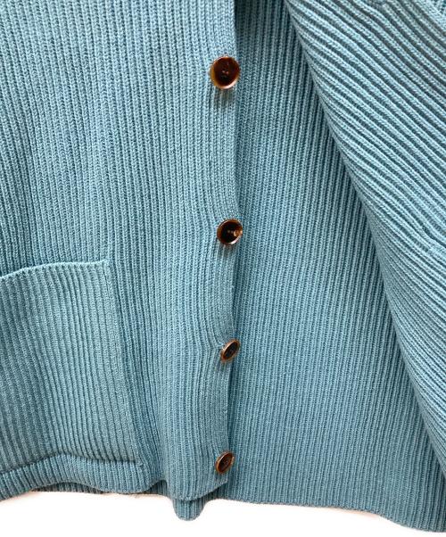 AURALEE（オーラリー）AURALEE (オーラリー) 22AW SUPER FINE WOOL RIB KNIT BIG CARDIGAN ブルー サイズ:SIZE 4の古着・服飾アイテム