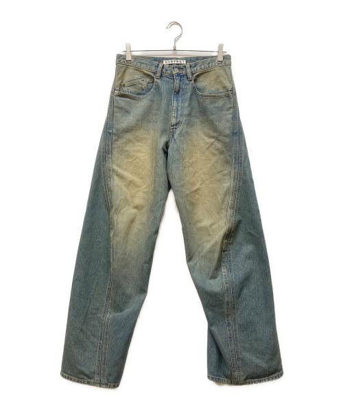 NVRFRGT（ネヴァーフォーゲット）NVRFRGT (ネヴァーフォーゲット) 3D TWISTED WIDE LEG JEANS インディゴ サイズ:１の古着・服飾アイテム