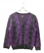 Needlesニードルズ）の古着「MOHAIR CARDIGAN」｜パープル×ブラック