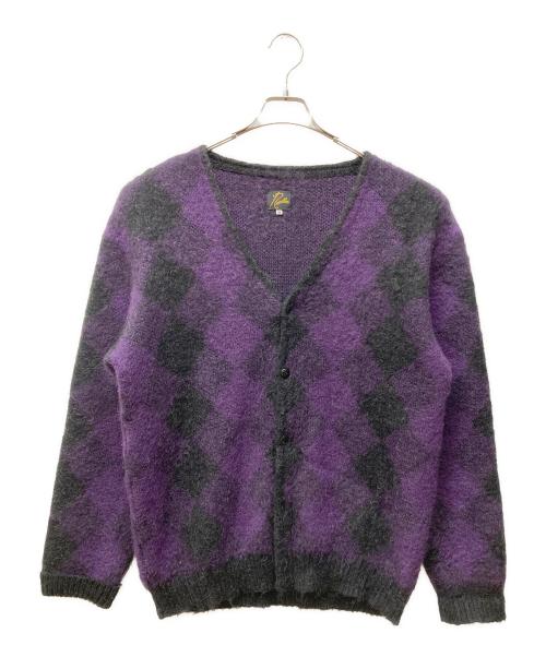 Needles（ニードルズ）Needles (ニードルズ) MOHAIR CARDIGAN パープル×ブラック サイズ:Mの古着・服飾アイテム