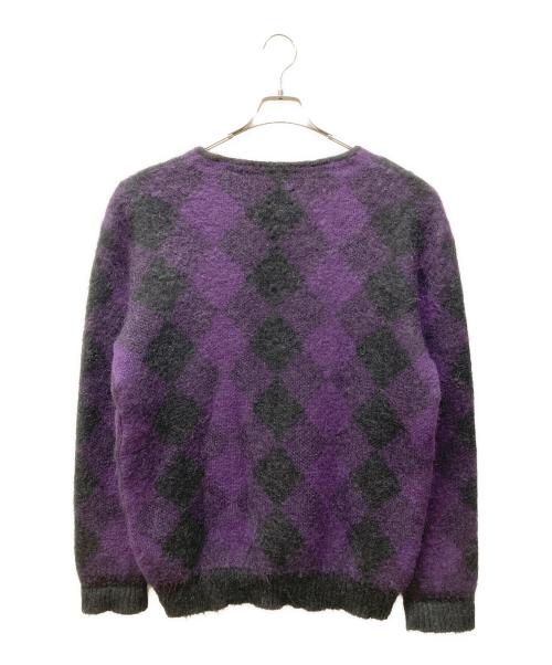 Needles（ニードルズ）Needles (ニードルズ) MOHAIR CARDIGAN パープル×ブラック サイズ:Mの古着・服飾アイテム