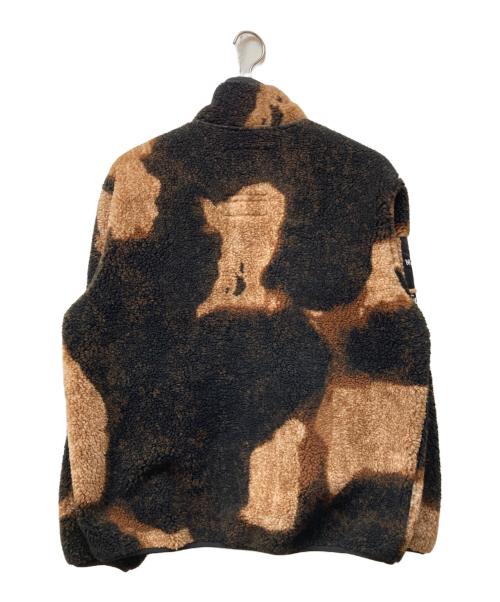 SUPREME（シュプリーム）Supreme (シュプリーム) THE NORTH FACE (ザ ノース フェイス) Bleached Denim Print Fleece Jacket ブラウン サイズ:Mの古着・服飾アイテム