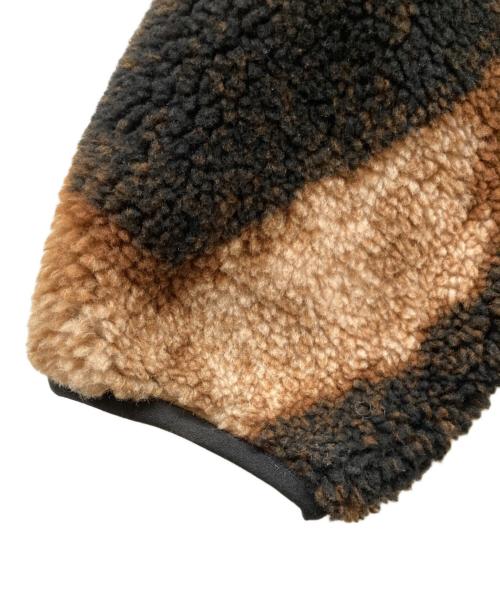 SUPREME（シュプリーム）Supreme (シュプリーム) THE NORTH FACE (ザ ノース フェイス) Bleached Denim Print Fleece Jacket ブラウン サイズ:Mの古着・服飾アイテム