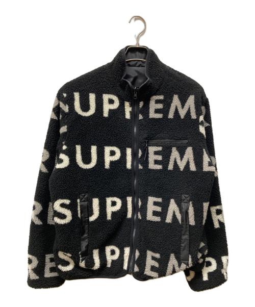 SUPREME（シュプリーム）Supreme (シュプリーム) Reversible Logo Fleece Jacket ブラック サイズ:Mの古着・服飾アイテム