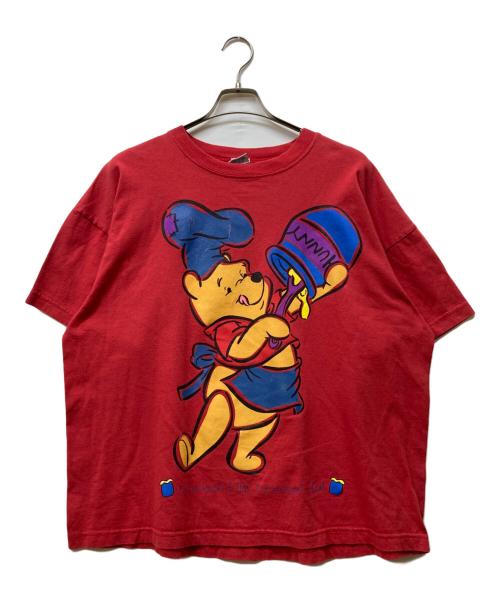 Pooh（プー）pooh (プー) プリントTシャツ レッド サイズ:XLの古着・服飾アイテム