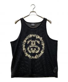stussy×Denim Tears（ステューシー×デニムティアーズ）の古着「Mesh Tank」｜ブラック