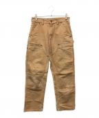 CarHarttカーハート）の古着「DOUBLE FRONT WASHED DUCK ワークパンツ」｜ベージュ