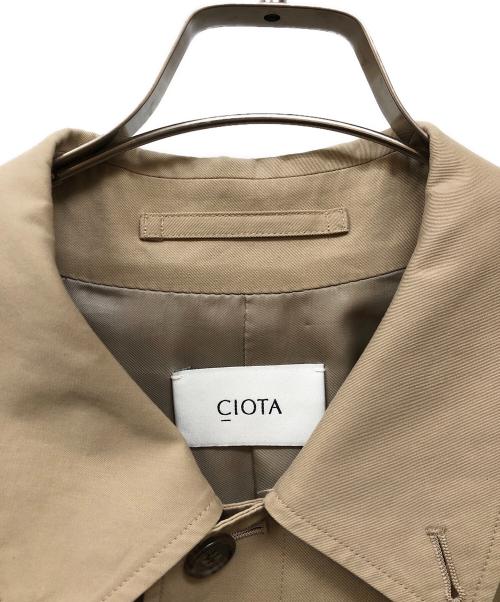 CIOTA+（シオタ）CIOTA+ (シオタ) スビンコットン 100/3 ギャバジンバルマカンコート ベージュ サイズ:SIZE 5の古着・服飾アイテム