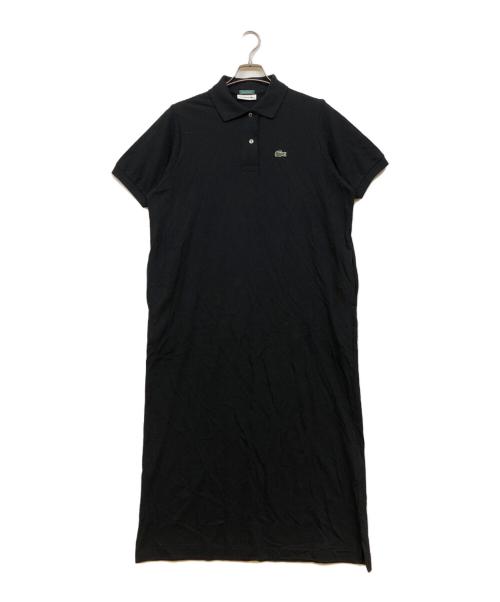 BEAMS BOY（ビームスボーイ）BEAMS BOY (ビームスボーイ) LACOSTE (ラコステ) 別注 ピケ ドレス ブラック サイズ:38の古着・服飾アイテム