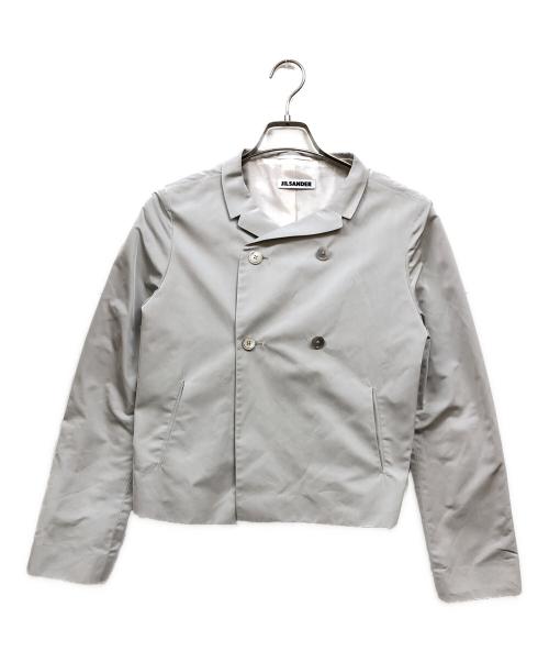 JIL SANDER（ジルサンダー）JIL SANDER (ジルサンダー) シルク混ダブルジャケット ホワイト サイズ:Ⅼの古着・服飾アイテム