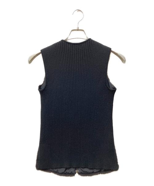 PRADA SPORTS（プラダスポーツ）PRADA SPORTS (プラダスポーツ) イタチファー切替ノースリーブニット ブラウン サイズ:SIZE 42の古着・服飾アイテム