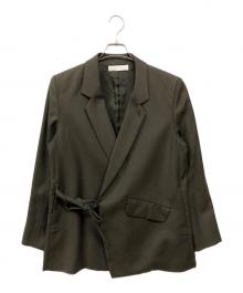 ETHOSENS（エトセンス）の古着「STRING TAILORED JACKET(ストリングテーラードジャケット)」｜グリーン