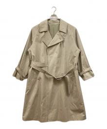 BLURHMS（ブラームス）の古着「Gabardine Double Belt Trench Coat」｜ベージュ