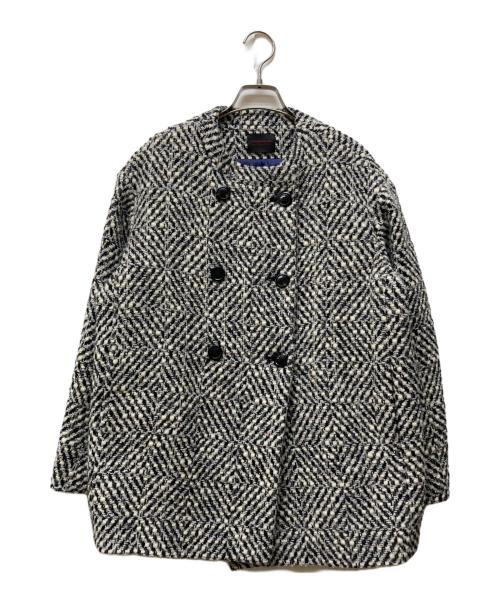 TOMORROW LAND collection（トゥモローランドコレクション）TOMORROW LAND collection (トゥモローランドコレクション) カラーネップツイード バレルコート ホワイト サイズ:36の古着・服飾アイテム