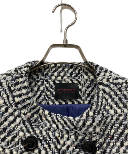 TOMORROW LAND collection（トゥモローランドコレクション）TOMORROW LAND collection (トゥモローランドコレクション) カラーネップツイード バレルコート ホワイト サイズ:36の古着・服飾アイテム