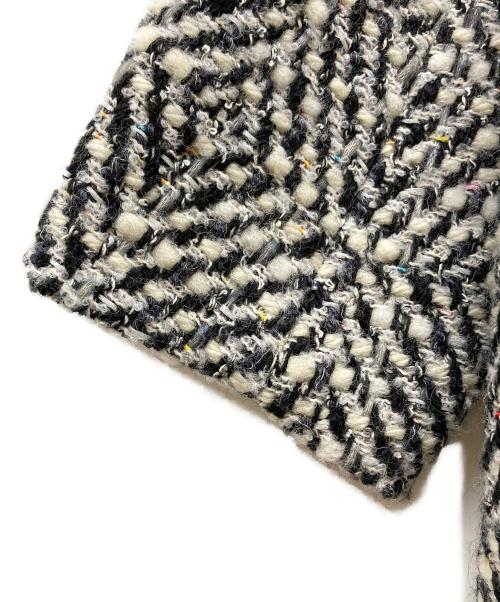 TOMORROW LAND collection（トゥモローランドコレクション）TOMORROW LAND collection (トゥモローランドコレクション) カラーネップツイード バレルコート ホワイト サイズ:36の古着・服飾アイテム