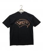PLZ MAKE RUINSプリーズ・メイク・イット・ルインズ）の古着「FANTASY LOGO T-SHIRT」｜ブラック