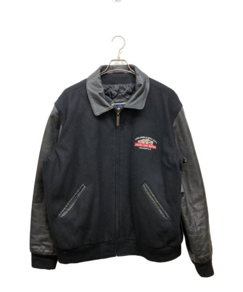 Holloway（ホロウェイ）Holloway (ホロウェイ) メルトン×レザー ジャケット ブラック サイズ:Ⅼの古着・服飾アイテム