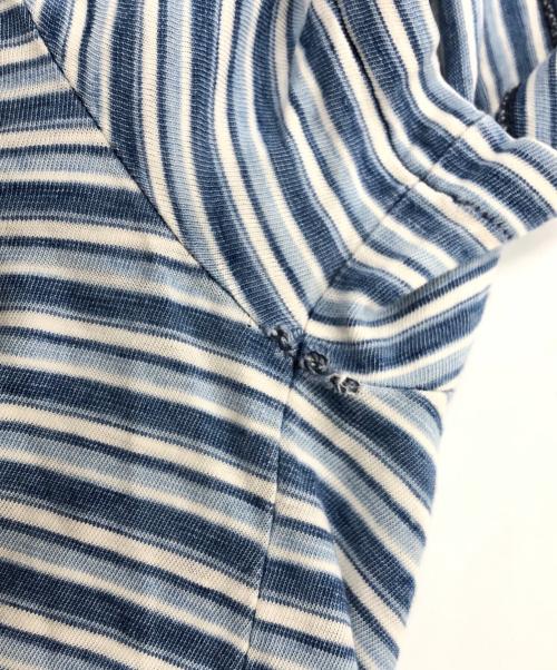 RRL（ダブルアールエル）RRL (ダブルアールエル) ボーダーカットソー ブルー サイズ:Mの古着・服飾アイテム