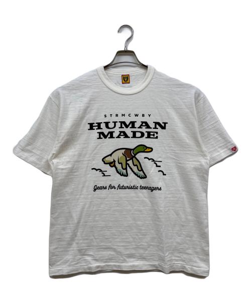 HUMAN MADE（ヒューマンメイド）HUMAN MADE (ヒューマンメイド) FLYING DUCKプリントTシャツ ホワイト サイズ:2XLの古着・服飾アイテム