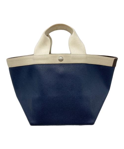 Herve Chapelier（エルベシャプリエ）Herve Chapelier (エルベシャプリエ) リュクス 舟形トート (M) ネイビー×アイボリーの古着・服飾アイテム