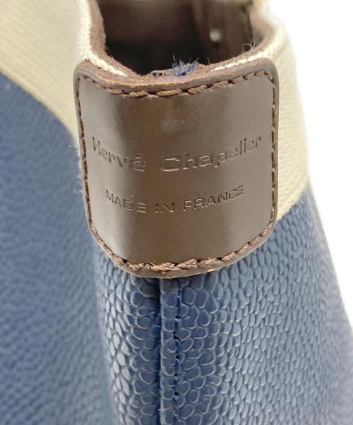 Herve Chapelier（エルベシャプリエ）Herve Chapelier (エルベシャプリエ) リュクス 舟形トート (M) ネイビー×アイボリーの古着・服飾アイテム