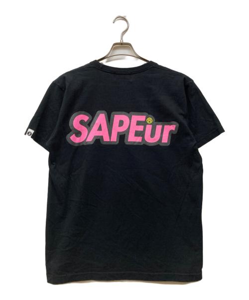SAPEur（サプール）SAPEur (サプール) ロゴプリントＴシャツ ブラック サイズ:Lの古着・服飾アイテム