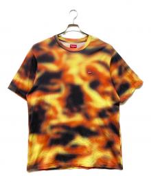SUPREME（シュプリーム）の古着「23ss Small Box Tee "Flames"」｜オレンジ