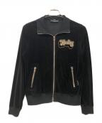 Hysteric Glamourヒステリックグラマー）の古着「ボングガールベロアトラックジャケット」｜ブラック