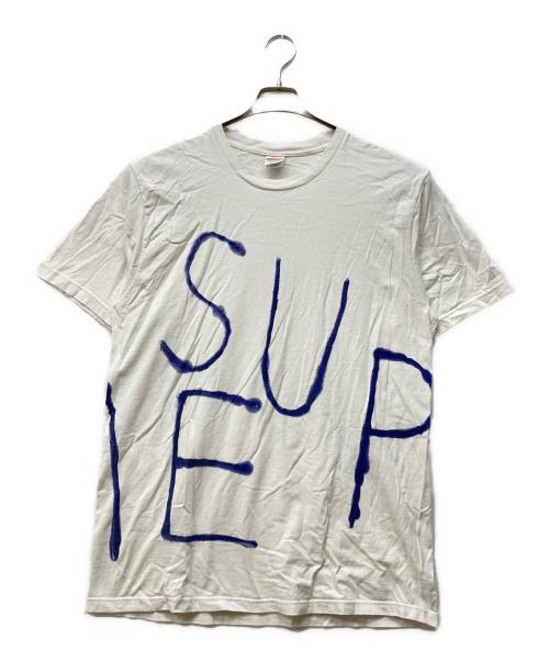 SUPREME（シュプリーム）Supreme (シュプリーム) 22SS PAINTED TEE ホワイト×ブルー サイズ:Lの古着・服飾アイテム