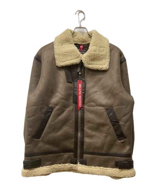 ALPHA（アルファ）ALPHA (アルファ) B-3ジャケット ブラウン サイズ:Lの古着・服飾アイテム