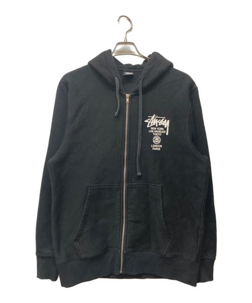 stussy（ステューシー）stussy (ステューシー) full zip hooded sweat ブラック サイズ:Lの古着・服飾アイテム